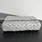 Fortok Bottega Veneta Rumple Messenger Bag in Grey 776519 30x23x7.5cm - 5