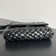 Fortok Bottega Veneta Rumple Messenger Bag in Black 776519 30x23x7.5cm - 6