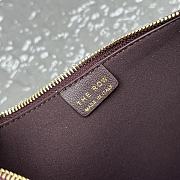 Fortok The Row Dark Brown Smooth Leather Half Moon Shoulder Bag 20x6cm - 6