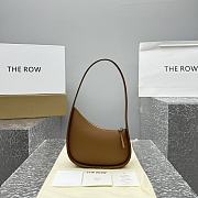 Fortok The Row Brown Smooth Leather Half Moon Shoulder Bag 20x6cm  - 1