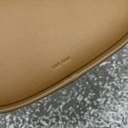 Fortok The Row Brown Smooth Leather Half Moon Shoulder Bag 20x6cm  - 5