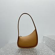 Fortok The Row Brown Smooth Leather Half Moon Shoulder Bag 20x6cm  - 3