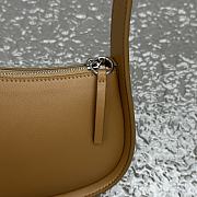 Fortok The Row Brown Smooth Leather Half Moon Shoulder Bag 20x6cm  - 2