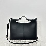 Fortok The Row Camdem Top-Handle Bag in Black Saddle Leather 32x23x14cm - 1