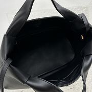 Fortok The Row Camdem Top-Handle Bag in Black Saddle Leather 32x23x14cm - 5