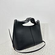 Fortok The Row Camdem Top-Handle Bag in Black Saddle Leather 32x23x14cm - 3