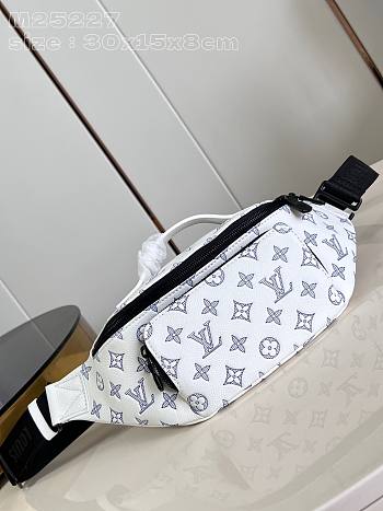 Fortok Louis Vuitton Rush Bumbag White/Navy Blue M25227 30x15x8cm 