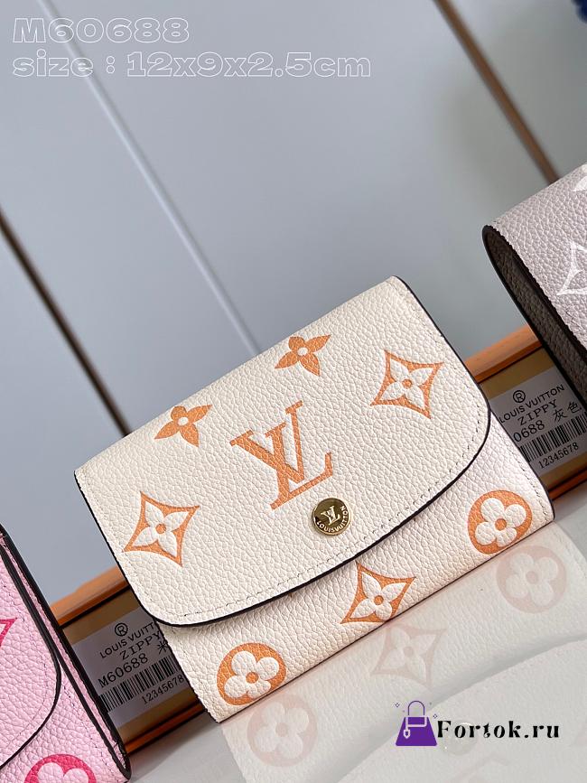 Fortok Louis Vuitton Victorine Wallet Beige & Orange M60688 12x9x2.5cm - 1