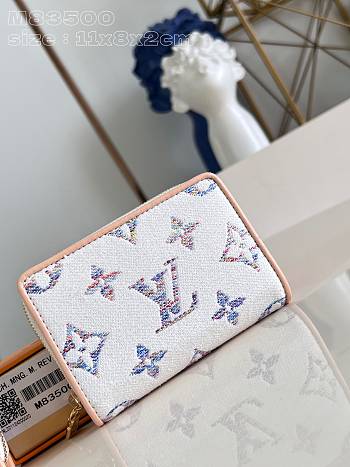 Fortok Louis Vuitton Lou Wallet Multicolor White M83500 11x8x2cm