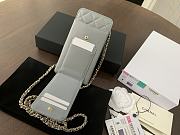 Fortok Chanel Phone Bag in Grey AP0990 18.5×9×3cm  - 3