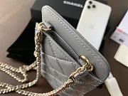 Fortok Chanel Phone Bag in Grey AP0990 18.5×9×3cm  - 2