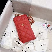 Fortok Chanel Phone Bag in Red AP0990 18.5×9×3cm  - 1