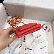 Fortok Chanel Phone Bag in Red AP0990 18.5×9×3cm  - 6