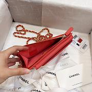 Fortok Chanel Phone Bag in Red AP0990 18.5×9×3cm  - 5