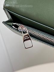 Fortok Louis Vuitton Brazza Wallet Green Color Brown Crocodile Skin Ostrich Leather M84668 10x19x2cm - 2