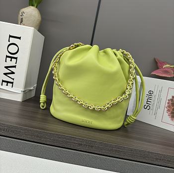 Fortok Loewe Flamenco Purse Mini Bag Green Neon 23x17x5.5cm