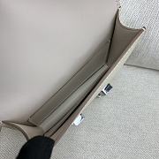 Fortok Hermes Constance Slim Epsom Bag White with Inner Zipped Pouch Gold/Silver Hardware 12.5x10.5x2.5cm - 4
