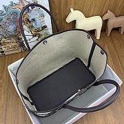 Fortok Hermes Garden Party Painted Canvas and Leather Black 36cm - 5