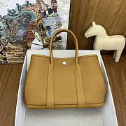 Fortok Hermes Garden Party 30cm Negonda Leather M8 Ocre With Silver Buckle - 1