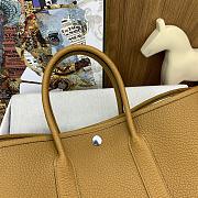 Fortok Hermes Garden Party 30cm Negonda Leather M8 Ocre With Silver Buckle - 6