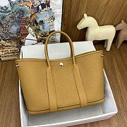 Fortok Hermes Garden Party 30cm Negonda Leather M8 Ocre With Silver Buckle - 3