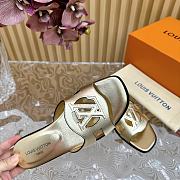 Fortok Louis Vuitton Isola Flat Mules Gold - 6