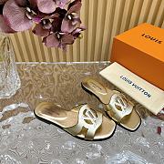 Fortok Louis Vuitton Isola Flat Mules Gold - 5