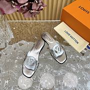 Fortok Louis Vuitton Isola Flat Mules Silver - 3