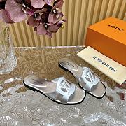Fortok Louis Vuitton Isola Flat Mules Silver - 1