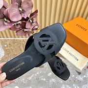 Fortok Louis Vuitton Isola Flat Mules Black - 6