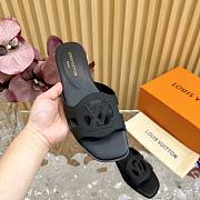 Fortok Louis Vuitton Isola Flat Mules Black - 4