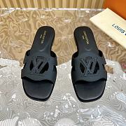 Fortok Louis Vuitton Isola Flat Mules Black - 3