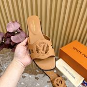 Fortok Louis Vuitton Isola Flat Mules Brown - 5