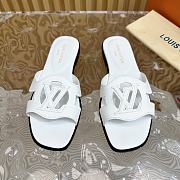 Fortok Louis Vuitton Isola Flat Mules White - 4