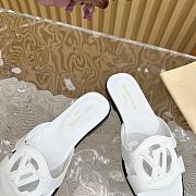 Fortok Louis Vuitton Isola Flat Mules White - 3