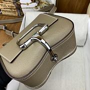Fortok Hermes Della Cavalleria Mini Epsom 18 Gray Bag Silver Buckle - 3