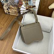 Fortok Hermes Della Cavalleria Mini Epsom 18 Gray Bag Silver Buckle - 2