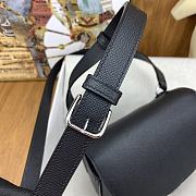 Fortok Hermes Della Cavalleria Mini Epsom 18 Black Bag Silver/Gold Buckle - 6