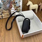 Fortok Hermes Della Cavalleria Mini Epsom 18 Black Bag Silver/Gold Buckle - 4