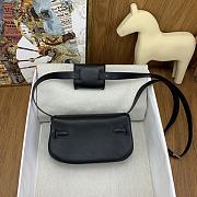 Fortok Hermes Kelly Moove Shoulder Bag in Black Caban Swift Leather With Gold/Silver Hardware 19×12×6cm - 3