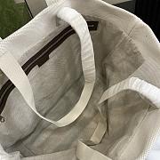 Fortok Gucci Logo Canvas Tote Bag 40x38x17cm - 5