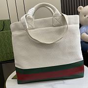 Fortok Gucci Logo Canvas Tote Bag 40x38x17cm - 4