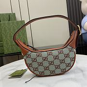 Fortok Gucci Ophidia Super Mini Shoulder Bag Pale Blue and Brown GG Canvas 783124 15x20x5cm - 1