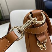 Fortok Gucci Luce Canvas Shoulder Bag White and Brown 786027 27.5x12.5x6.5cm - 2
