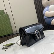 Fortok Gucci Dionysus Super Mini Bag Black Patent Leather 795368 17.5x11x6.5cm - 6