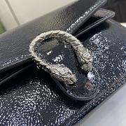 Fortok Gucci Dionysus Super Mini Bag Black Patent Leather 795368 17.5x11x6.5cm - 2