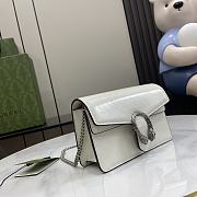 Fortok Gucci Dionysus Super Mini Bag White Patent Leather 795368 17.5x11x6.5cm - 5