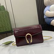 Fortok Gucci Dionysus Super Mini Bag Red Patent Leather 795368 17.5x11x6.5cm - 1