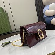 Fortok Gucci Dionysus Super Mini Bag Red Patent Leather 795368 17.5x11x6.5cm - 2