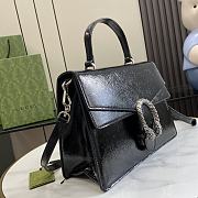 Fortok Gucci Dionysus Top Handle Bag Black Patent Leather 29x20x10.5cm - 5
